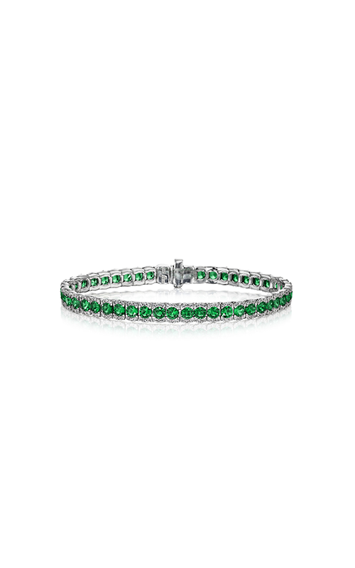 A white gold emerald bracelet