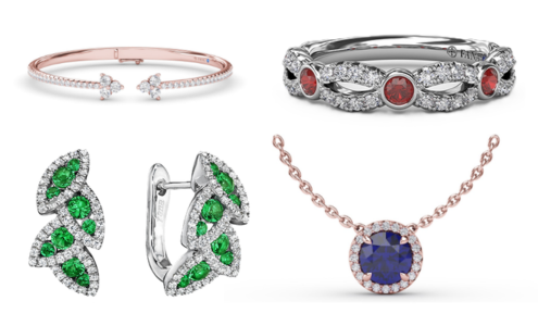 A colorful selection of Fana jewelry, available at Drenon Jewelry.