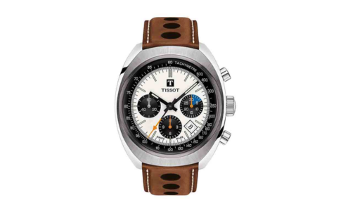 A Tissot Heritage sports watch, available at Drenon Jewelry.