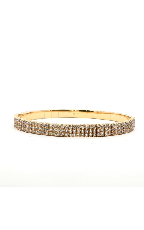 Yellow Gold Triple Layer Tennis Bracelet