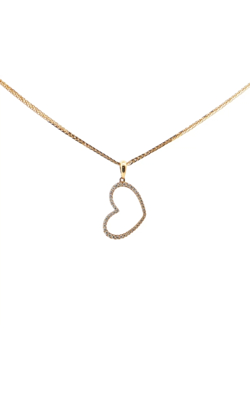 Yellow Gold Diamond Heart Pendant
