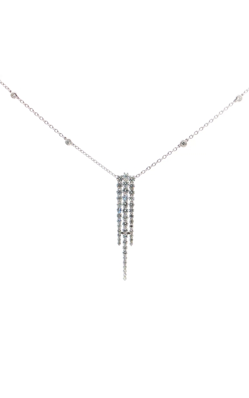 White Gold Diamond Cascade Necklace
