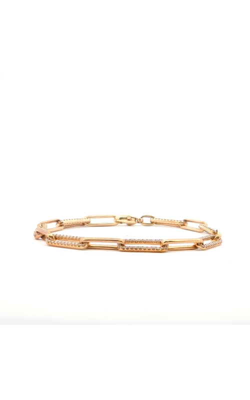 Yellow Gold and Diamond Link Bracelet