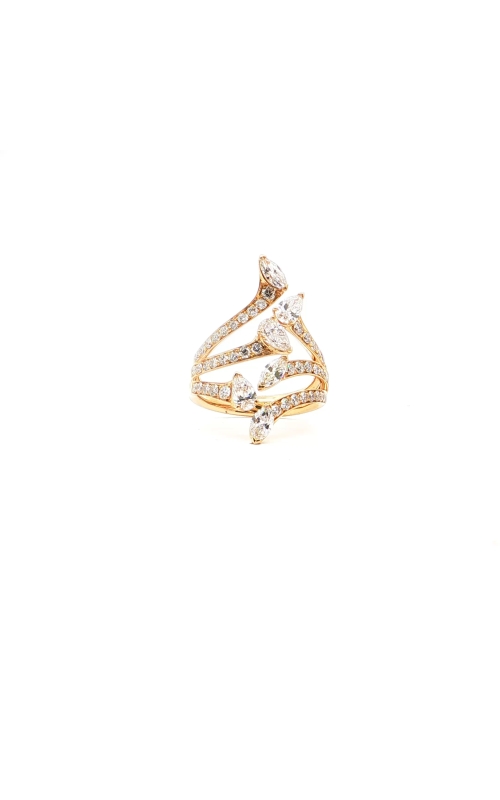 Yellow Gold Pear and Marquise Diamond Cocktail Ring