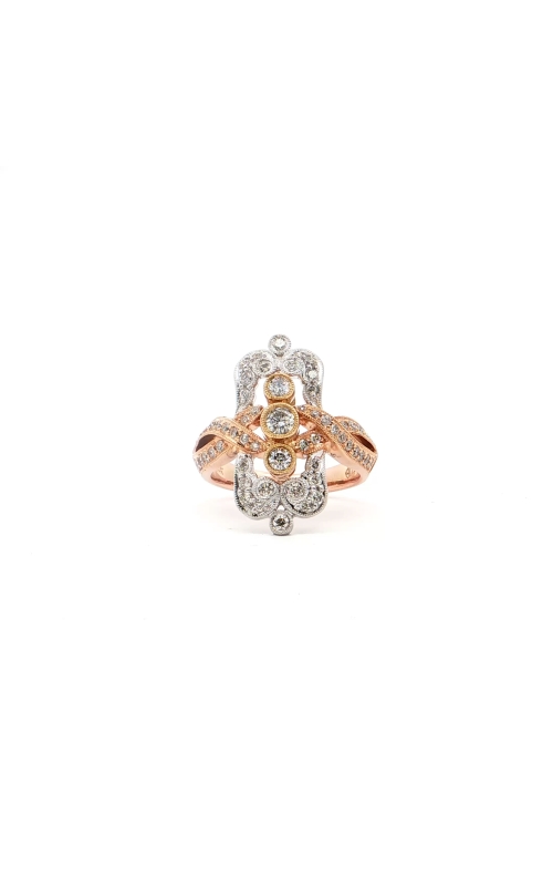Rose, White, and Yellow Gold Diamond Cocktail Ring