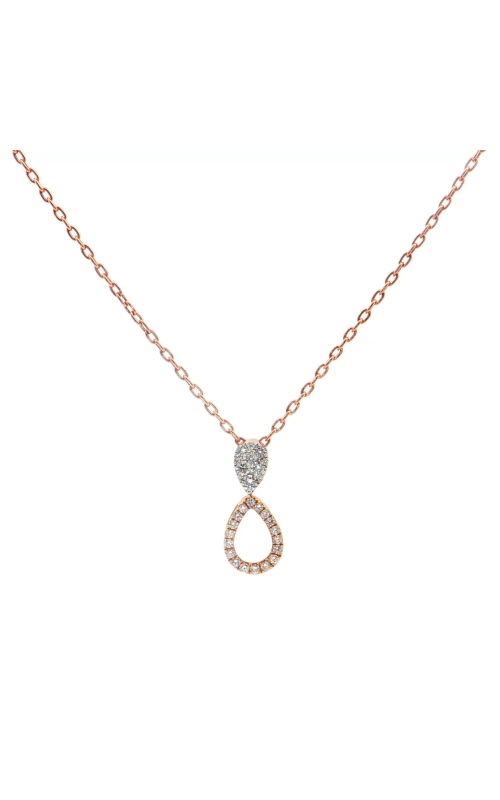 Rose Gold and Diamond Double Pear Pendant