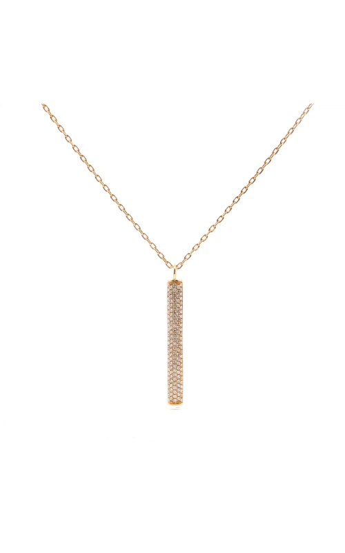 Yellow Gold Diamond Set Bar Pendant