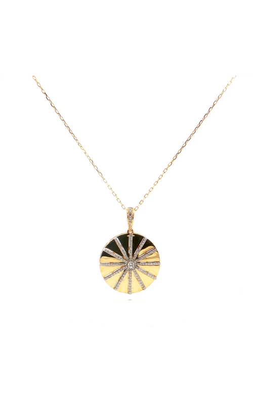 Yellow Gold Diamond Sunburst Pendant