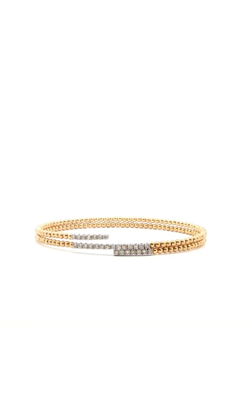 Yellow Gold and Diamond Coil Bracelet