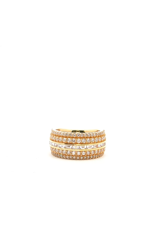 Yellow Gold and Baguette Diamond Cocktail Ring