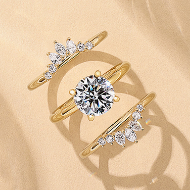 Three Yellow Gold Wedding Bands