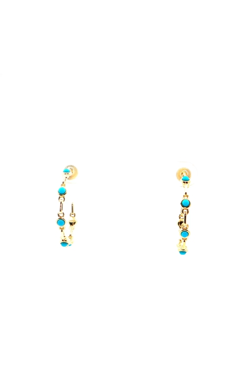 Turquoise Yellow Gold Earrings