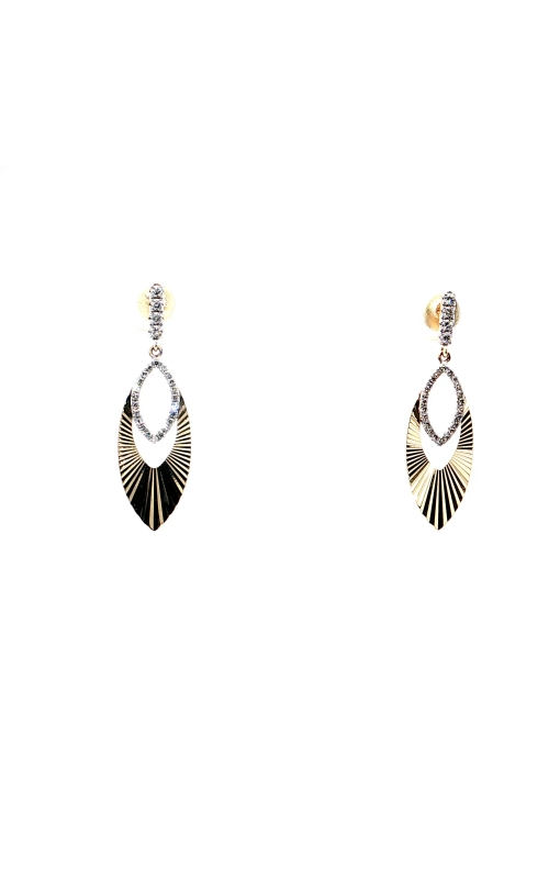 Yellow Gold Diamond Dangle Earrings