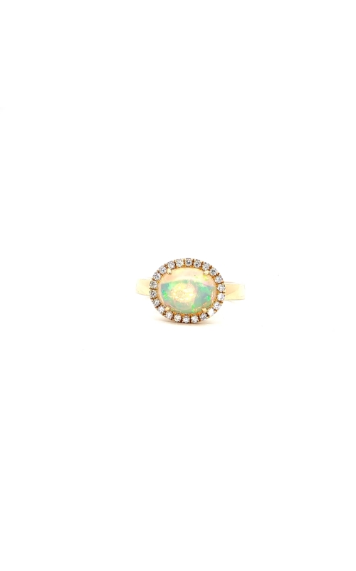 Diamond Opal Yellow Gold Ring