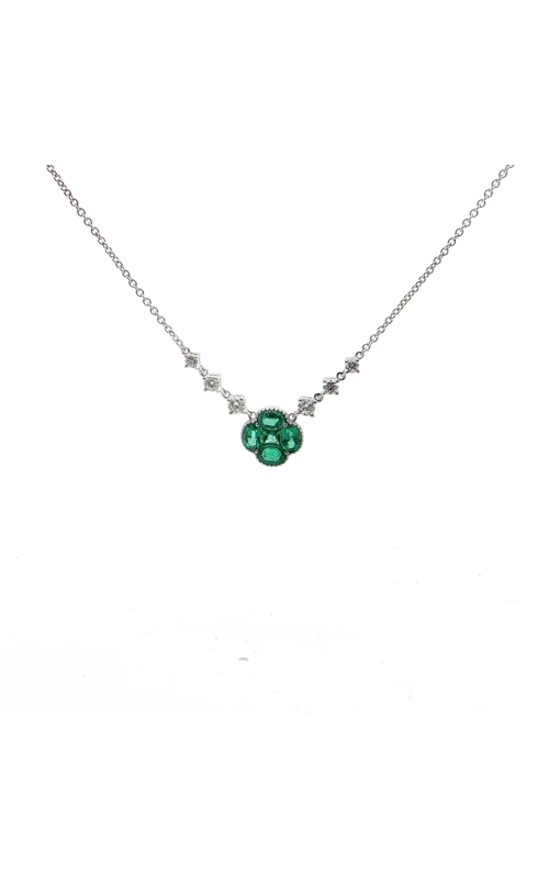 18 Karat White Gold Emerald Necklace