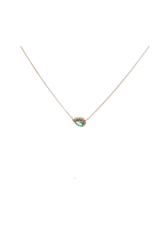 Emerald Diamond Pear Pendant
