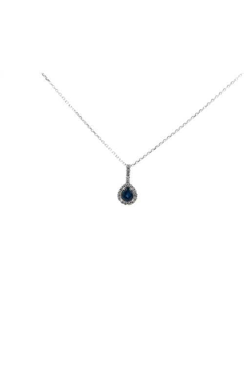 14 Karat White Gold Sapphire Pendant