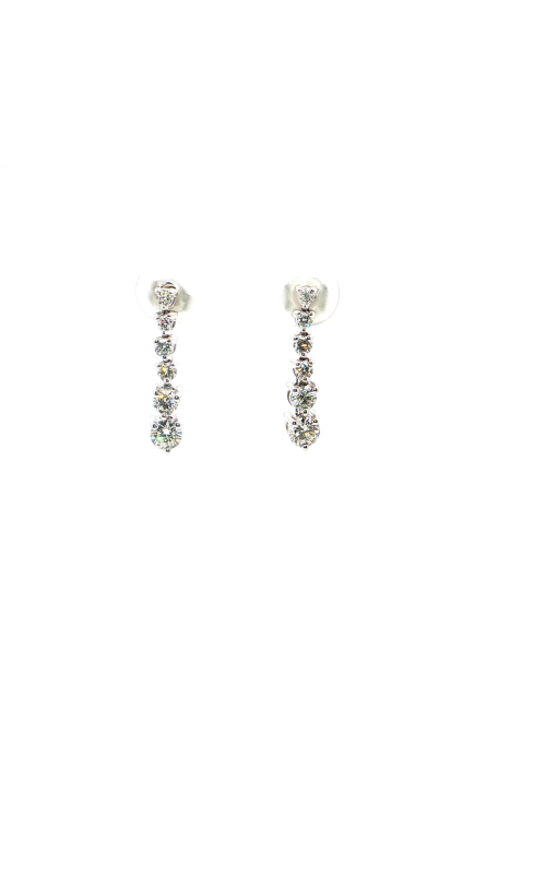 White Gold Diamond Drop Earrings