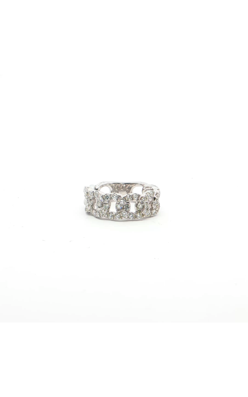 White Gold Diamond Chain Ring