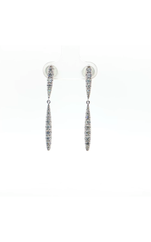 White Gold and Diamond Drop Earrings