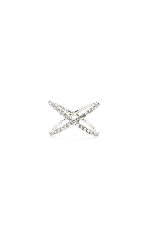 White Gold and Diamond X Cocktail Ring