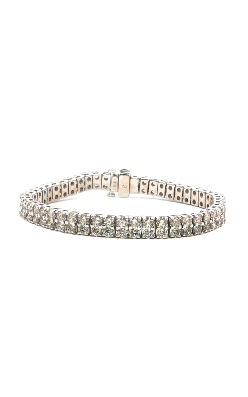 White Gold Double Layer Tennis Bracelet