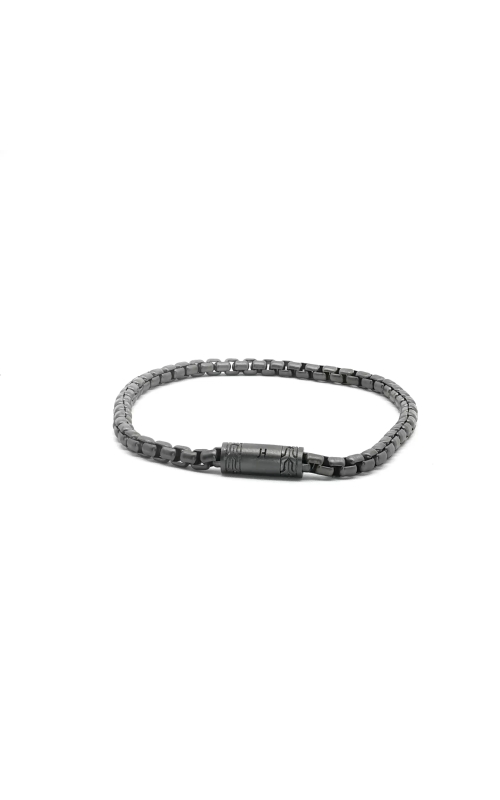 Box Chain Bracelet, Dark Sterling Silver