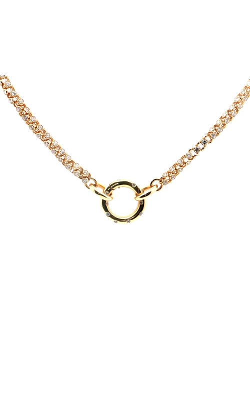 Gold Diamond Link Necklace