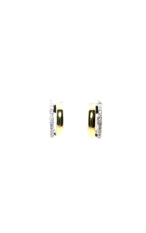 Hoop Earrings in 18k Yellow Gold with Diamonds