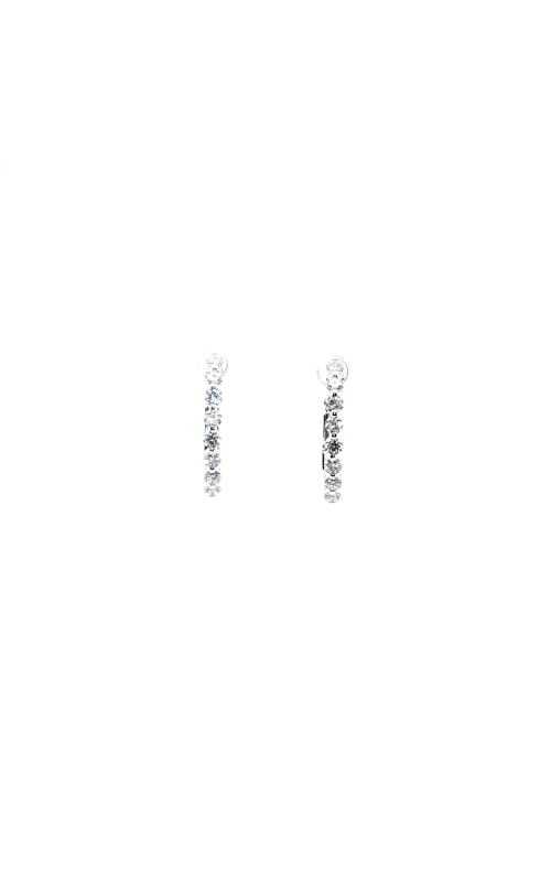 Hoop Earrings in 18k White Gold with Diamonds