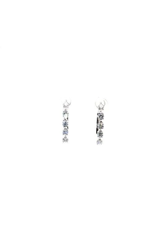 Hoop Earrings in 18k White Gold with Diamonds
