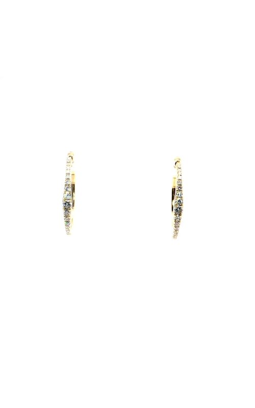 Hoop Earrings in 18k Gold with Diamonds