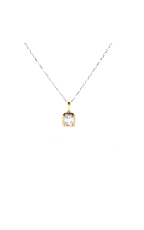 Pendant Necklace in 18K Yellow Gold with Diamonds