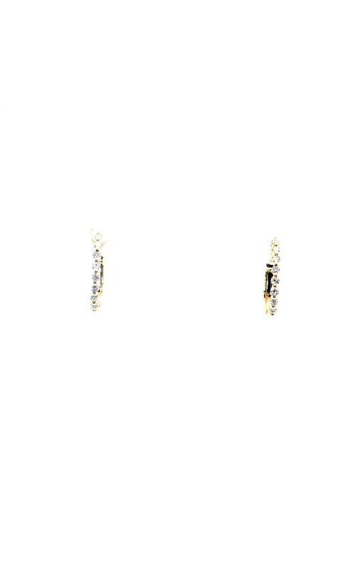 Diamond Yellow Gold Hoop Earrings